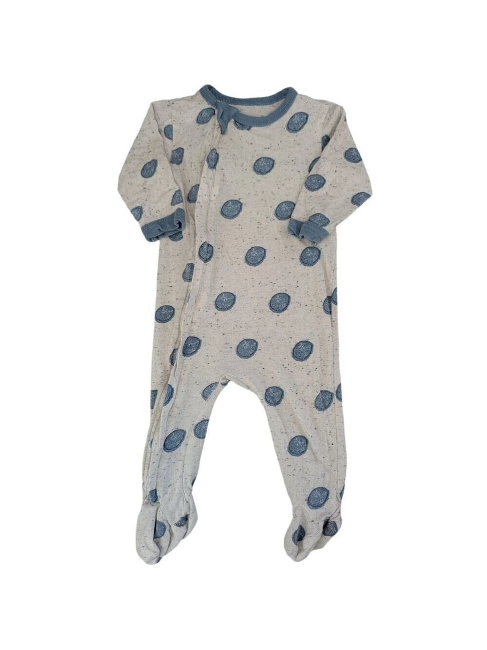 🇨🇦 Coccoli Blue Polkadot Speckles Footie 6m